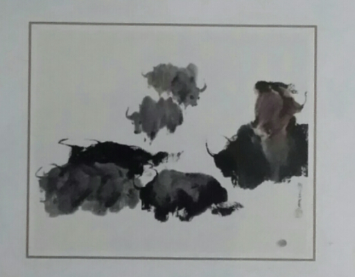 刘卫兵董事长画作《西部牧歌》荣获建国65周年书画展优秀奖