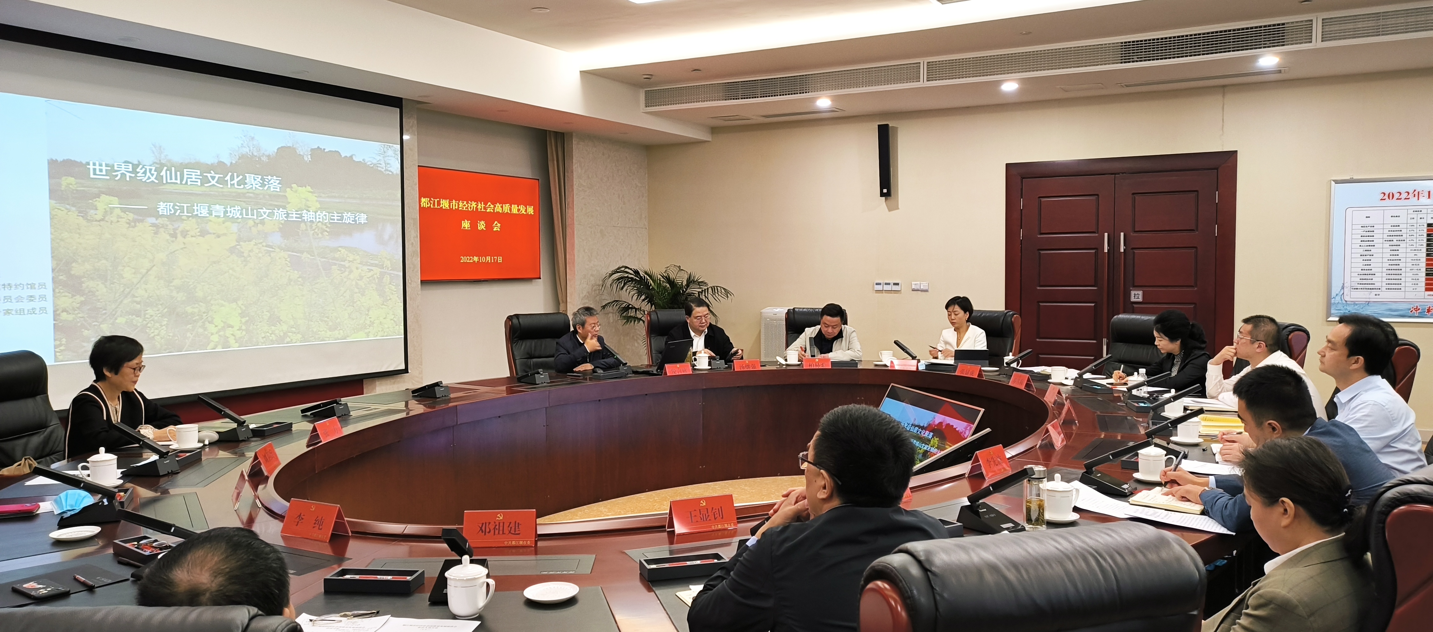 四川大卫设计董事长刘卫兵受邀参加都江堰市高质量发展座谈会 建言打造世界级文旅生态公园